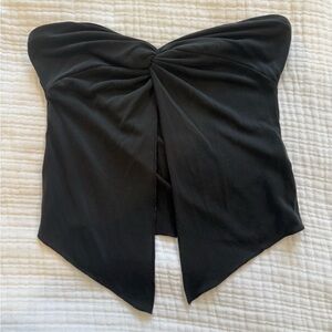 Black Strapless Top